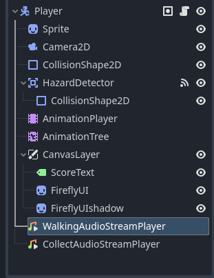 SW2 node tree for player with audio.